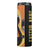 レトロギターイラストレーションサーマルタンブラー タンブラー (裏面)