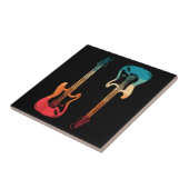 レトロギターギタリストエレクトリックバスギターロックM タイル (側面)