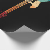 レトロギターギタリストエレクトリックバスギターロックM ラッピングペーパー (角)