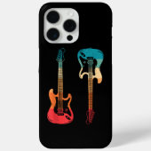 レトロギターギタリストエレクトリックバスギターロックM Case-Mate iPhoneケース (裏面)