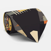 レトロギターストリングスイラストレーション ネクタイ (ロール)