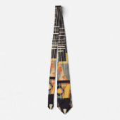 レトロギターストリングスイラストレーション ネクタイ (裏面)