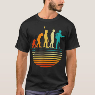 レトロギタープレーヤーデザイン ギタリスト I ビンテージ エボ Tシャツ