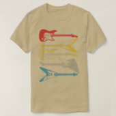 レトロギタープレーヤーヴィンテージギタリストバスベース Tシャツ (デザイン正面)