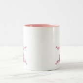 レトロギターマグ、マゼンタ ツートーンマグカップ (中央)