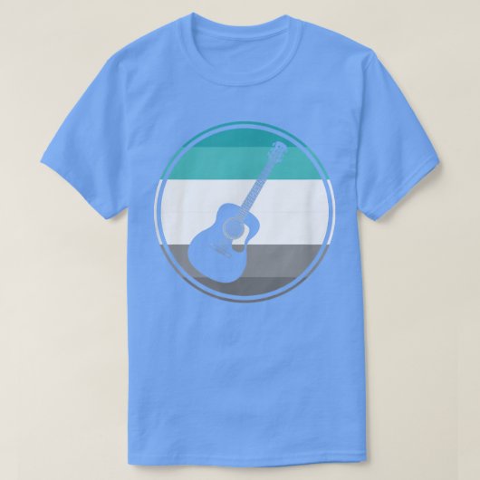 レトロギターミュージシャンメンズ女性先生音楽 Tシャツ (デザイン正面)