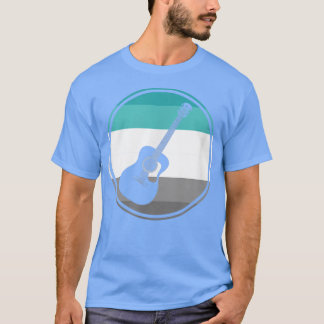 レトロギターミュージシャンメンズ女性先生音楽 Tシャツ