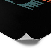 レトロギターミュージックプレーヤーミュージシャンギタリストグラフ ポスター (角)