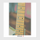 レトロギターラバーギフト シール (シート)