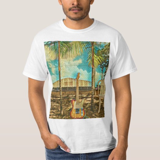 レトロギターラバーギフト Tシャツ (正面)