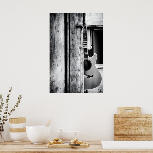 レトロギター ポスター (キッチン)