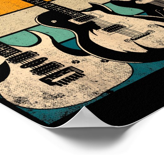 レトロギター ポスター (角)