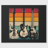 レトロギター ラッピングペーパー (フラット)
