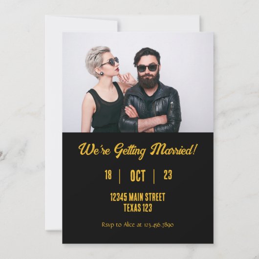 レトロギター ヴィンテージギター save the date 招待状 (裏面)