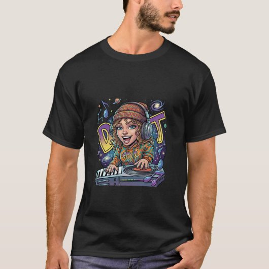 レトロギャラクシーDJ Tシャツ (正面)