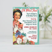 レトロギャルクリスマスパーティー招待状 – ああ何おもしろい! 招待状 (スタンド正面)