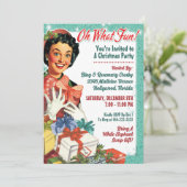 レトロギャルクリスマスパーティー招待状 – ああ何おもしろい! 招待状 (スタンド正面)