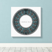 レトロギリシャのディスク キャンバスプリント (インサイチュ (ウッドフロア))