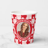 レトロクイーン・オブ・ハートブライダルシャワー写真 紙コップ (正面)