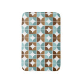 レトロクォーターブルーブラウン バスマット (正面縦)