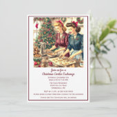 レトロクッキー交換クリスマス 招待状 (スタンド正面)