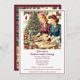 レトロクッキー交換クリスマス 招待状