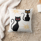 レトロクッション付き黒猫/ クッション (ブランケット)