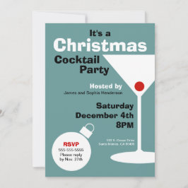 レトロクモダンリスマスパーティの招待状 招待状
