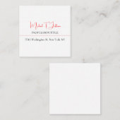 レトロクラシカルプレーンシンプルレッドホワイト エンクロージャーカード (正面/裏面)