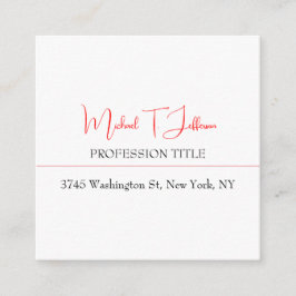 レトロクラシカルプレーンシンプルレッドホワイト エンクロージャーカード