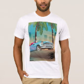 レトロクラシックカー Tシャツ (正面)