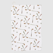 レトロクラシックゴルフゴルファーのクラブボールパターン