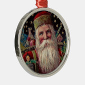 レトロクラシックサンタクロースクリスマスオーナメント メタルオーナメント (右)