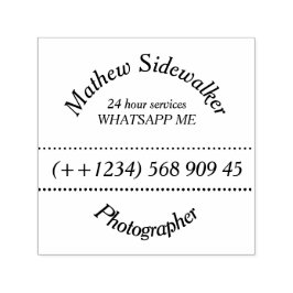 レトロクラシックスクエアインスタグラムビジネスライン セルフインキングスタンプ