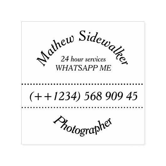 レトロクラシックスクエアインスタグラムビジネスライン セルフインキングスタンプ (デザイン)