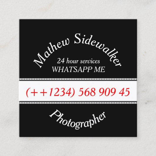 レトロクラシックスクエアインスタグラム名刺 スクエア名刺 (正面)