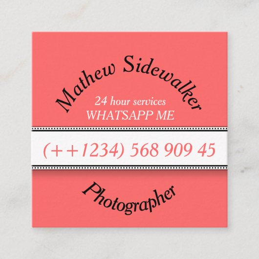 レトロクラシックスクエアインスタ スクエア名刺 (正面)