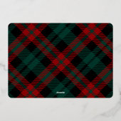 レトロクラシックスパークルメリークリスマス金ゴールド 箔シーズンカード (裏面)