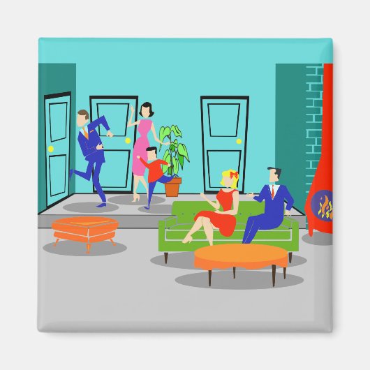 レトロクラシックテレビジョン磁石 マグネット (正面)