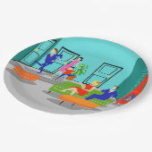 レトロクラシックテレビ紙プレート ペーパープレート (アングル)