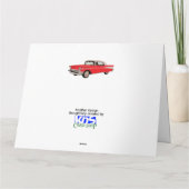 レトロクラシックハッピーバースデーグリーティング カード (裏面)