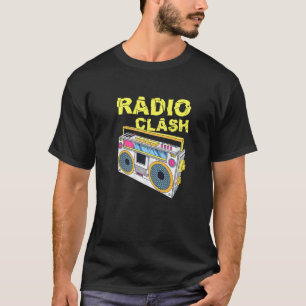 レトロクラシックヒップホップBoomboxヴィンテージラジオクラッシュ Tシャツ
