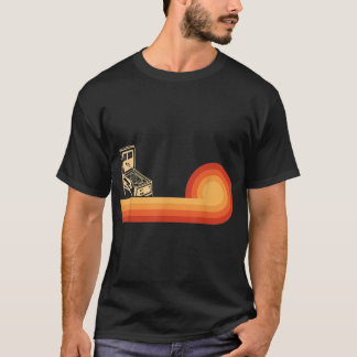 レトロクラシックピンボール男性へヴィンテージアーケード Tシャツ