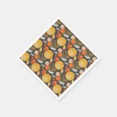 レトロクラシックフローラルパターン スタンダードカクテルナプキン (角)