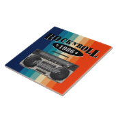 レトロクラシックブームボックスロックnロール音楽ヴィンテージ タイル (側面)