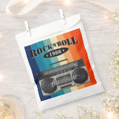 レトロクラシックブームボックスロックnロール音楽ヴィンテージ フェイバーバッグ (クリップ留めされた状態)