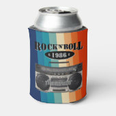 レトロクラシックブームボックスロックnロール音楽ヴィンテージ 缶クーラー (缶裏面)