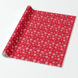 レトロクラシックホワイトスノーフレークChristmas Red Gift ラッピングペーパー<br><div class="desc">カスタムレトロエレガント赤い白いクリスマス雪の結晶テンプレート工芸品&パーティー用品ギフトラッピング用品/ 30インチx 15足ギフトラッピング紙。買/注文ラッピング紙オンラインショップ。</div>