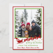 レトロクラシックミッド・センチュリーカスタムフォトクリスマス シーズンカード (正面)