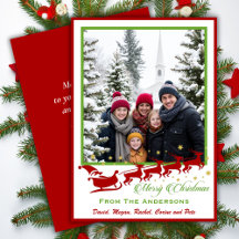 レトロクラシックミッド・センチュリーカスタムフォトクリスマス